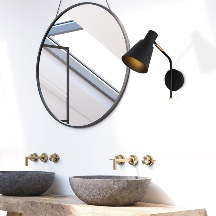Opviq Sivani - MR-664 Lámpara de pared Negro y dorado Opviq Sivani - MR-664 Lámpara de pared Negro y dorado
